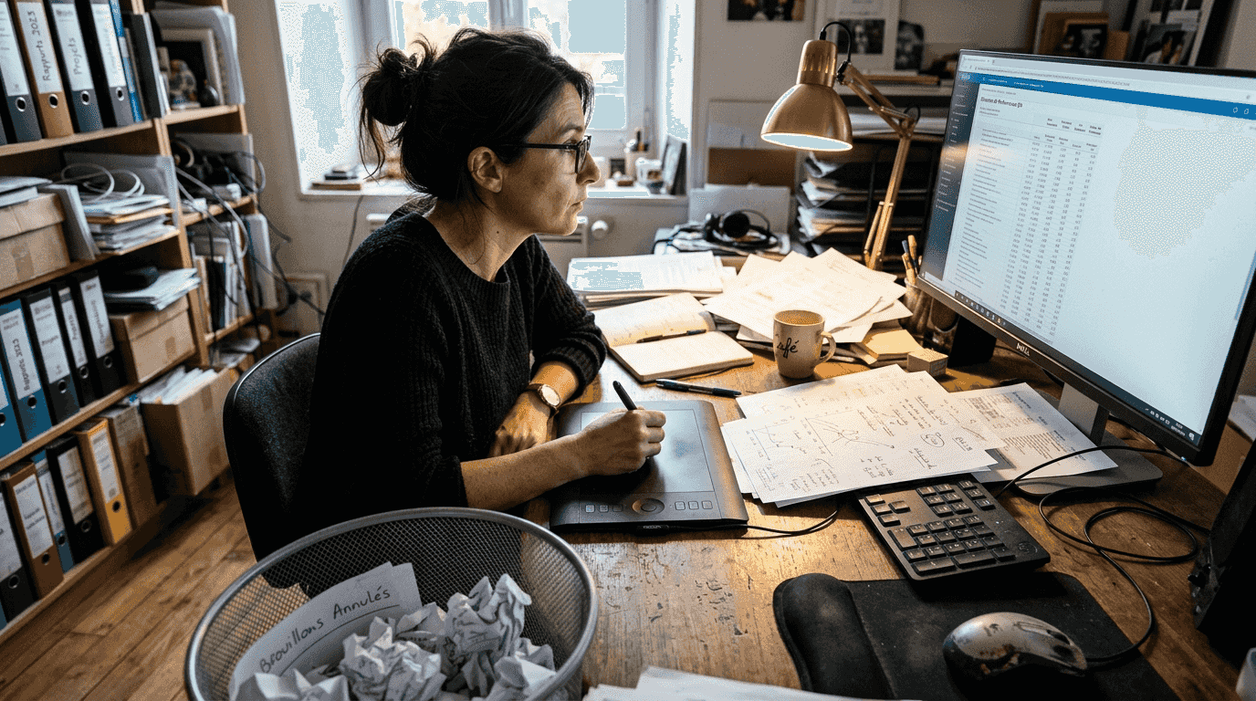 Une femme gère ses transactions grâce à un bot de market making.