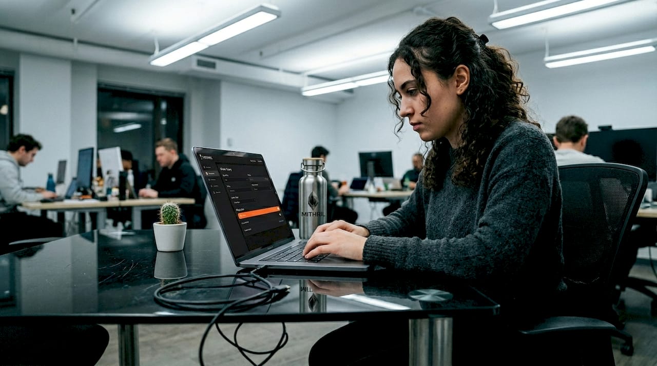 Trader setting up automated stop loss bot