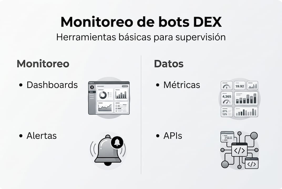 Guía visual de las mejores herramientas para monitorear bots en exchanges descentralizados (DEX)