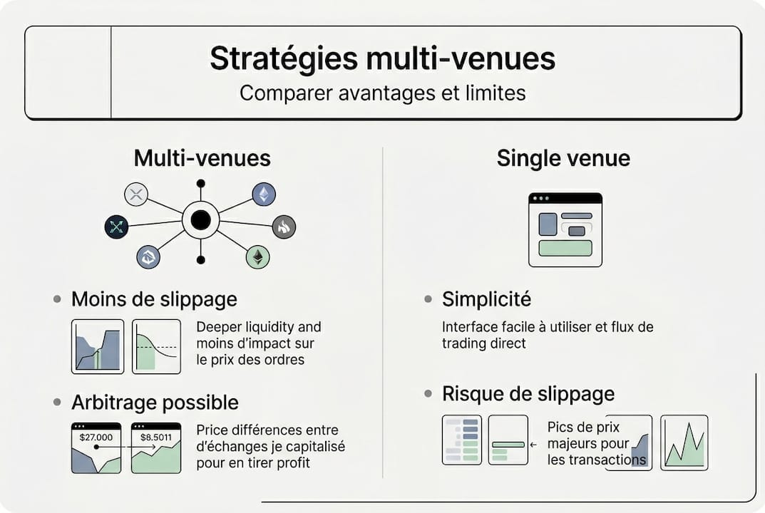 Infographie : analyse des approches de trading sur plusieurs plateformes versus une plateforme unique