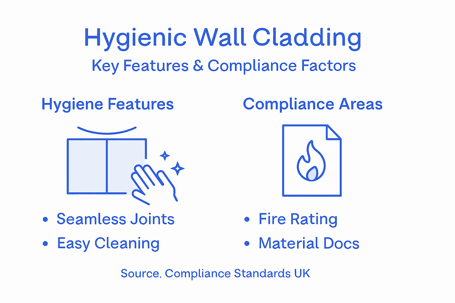 Infographic showing hygiene and compliance points