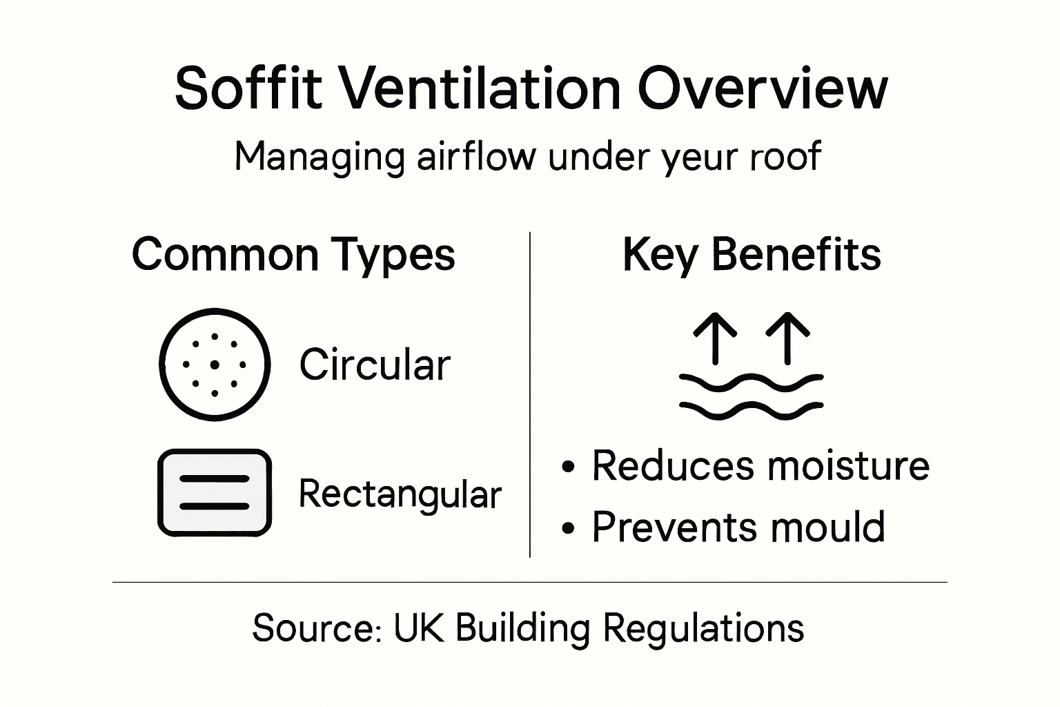 Infographic details soffit ventilation types and benefits
