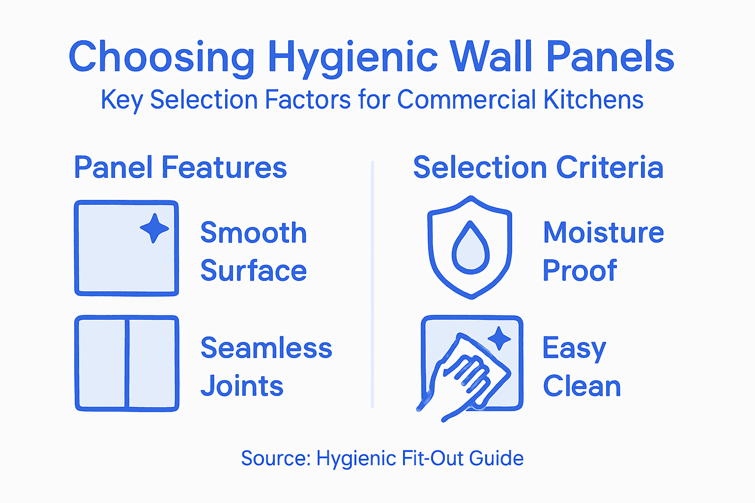 Infographic kitchen wall panel selection factors