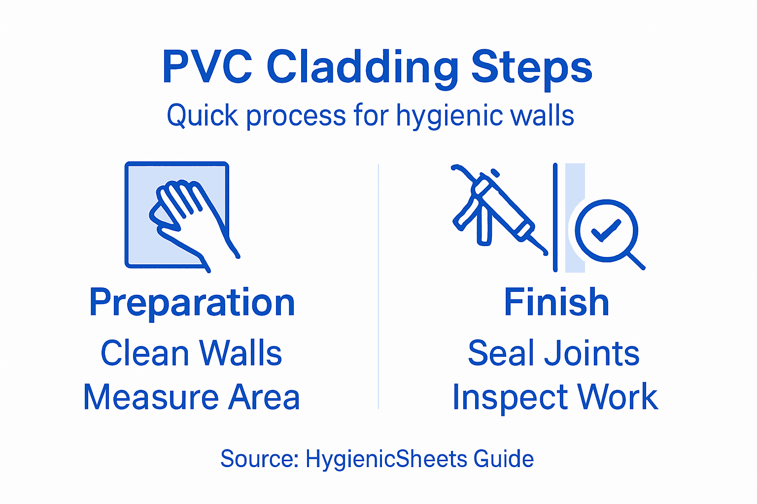 Infographic outlines main PVC cladding steps