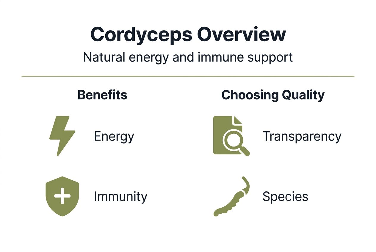 Infographic Cordyceps benefits and supplement quality