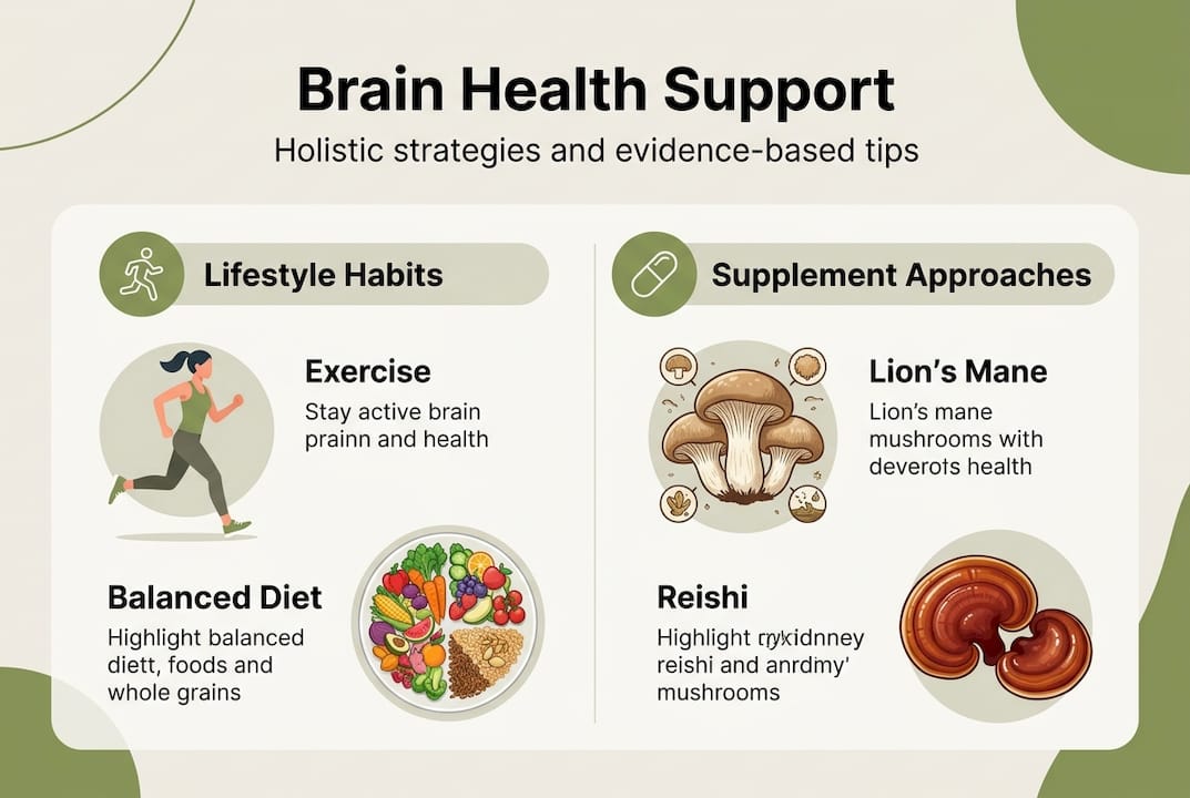 Infographic outlines key brain health strategies