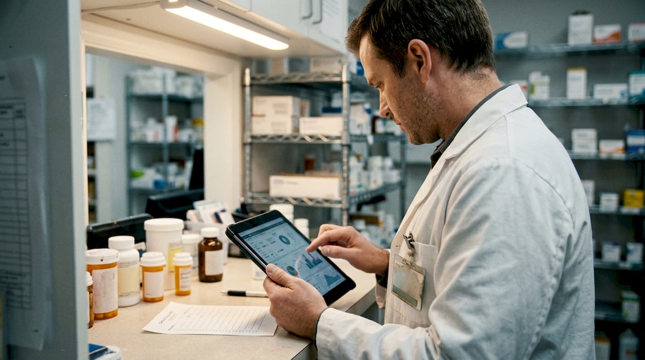 Pharmacist checks supplement safety resources