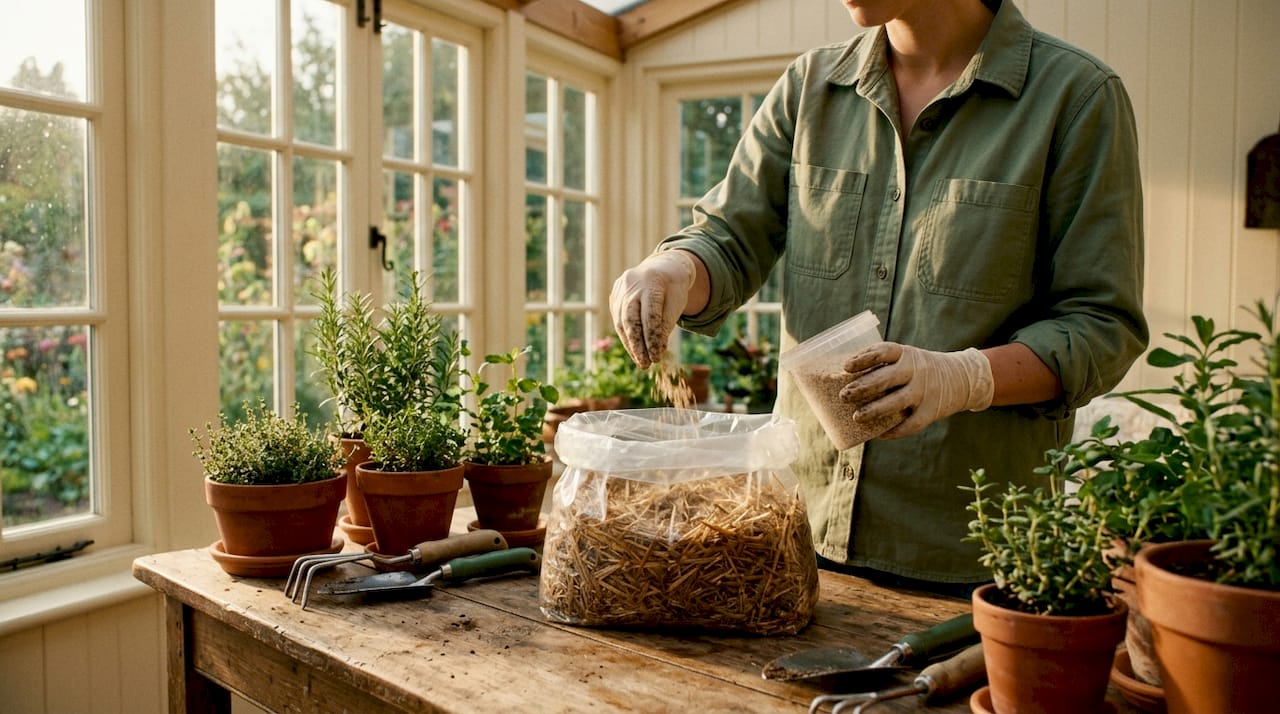 Home inoculation of mushroom substrate with grain spawn