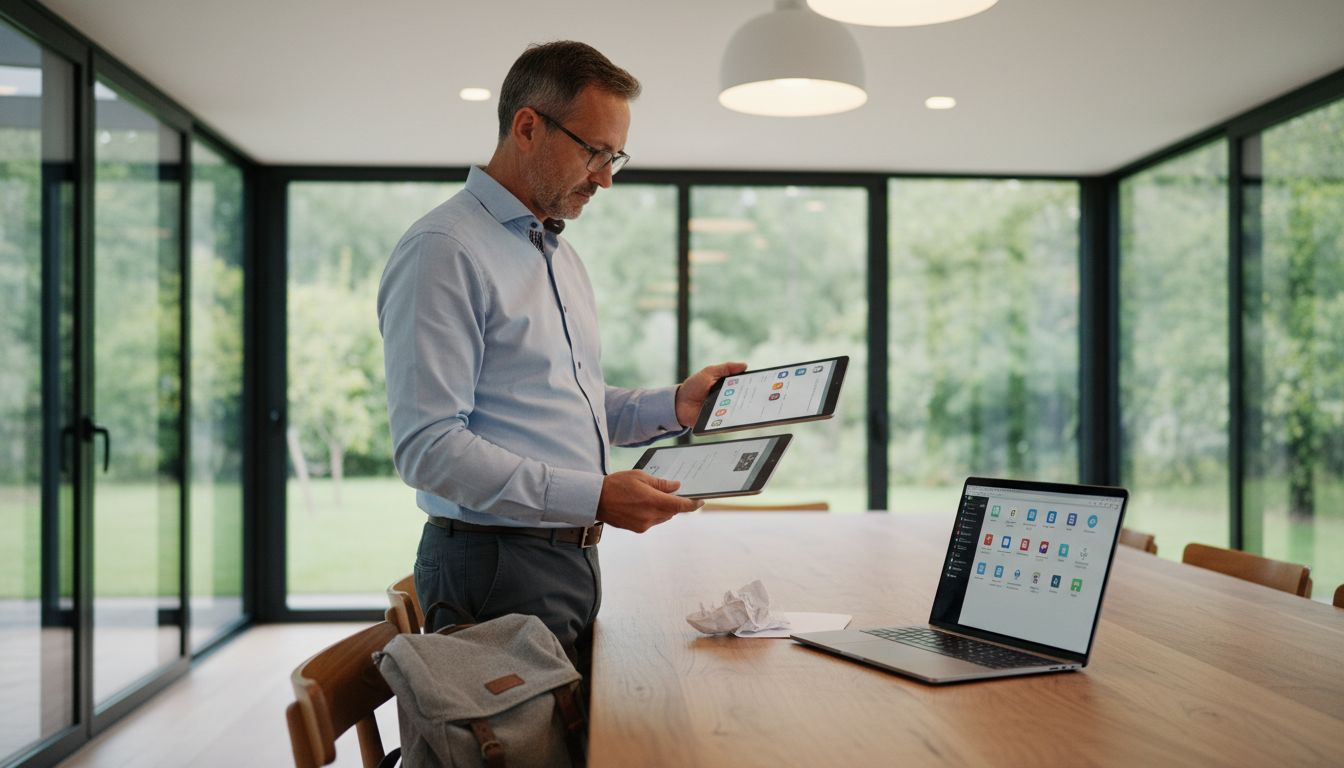 Un responsable évalue et compare les solutions digitales adaptées aux PME.