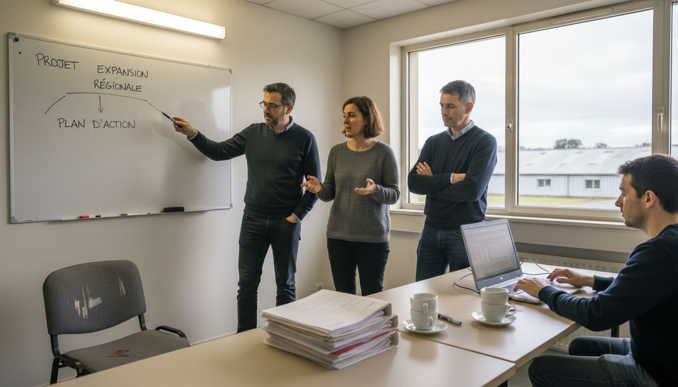 Des salariés de PME échangent autour des enjeux de la digitalisation de leur entreprise.