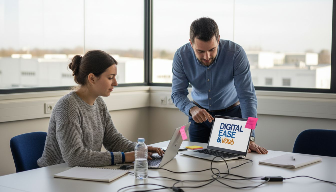 Une équipe de PME qui travaille main dans la main grâce aux outils numériques