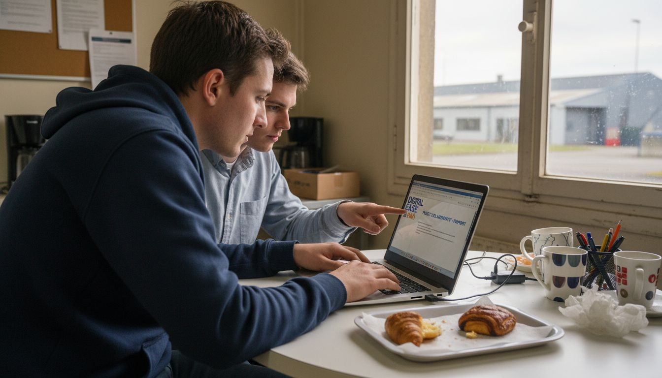 Des collaborateurs qui travaillent ensemble sur un document en ligne partagé