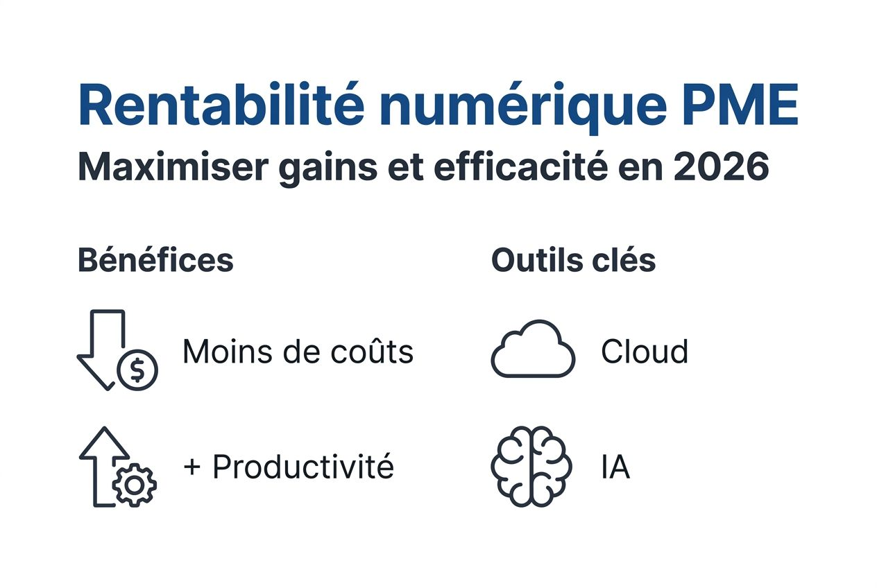 Infographie : comment les outils numériques boostent la rentabilité des PME et leurs bénéfices