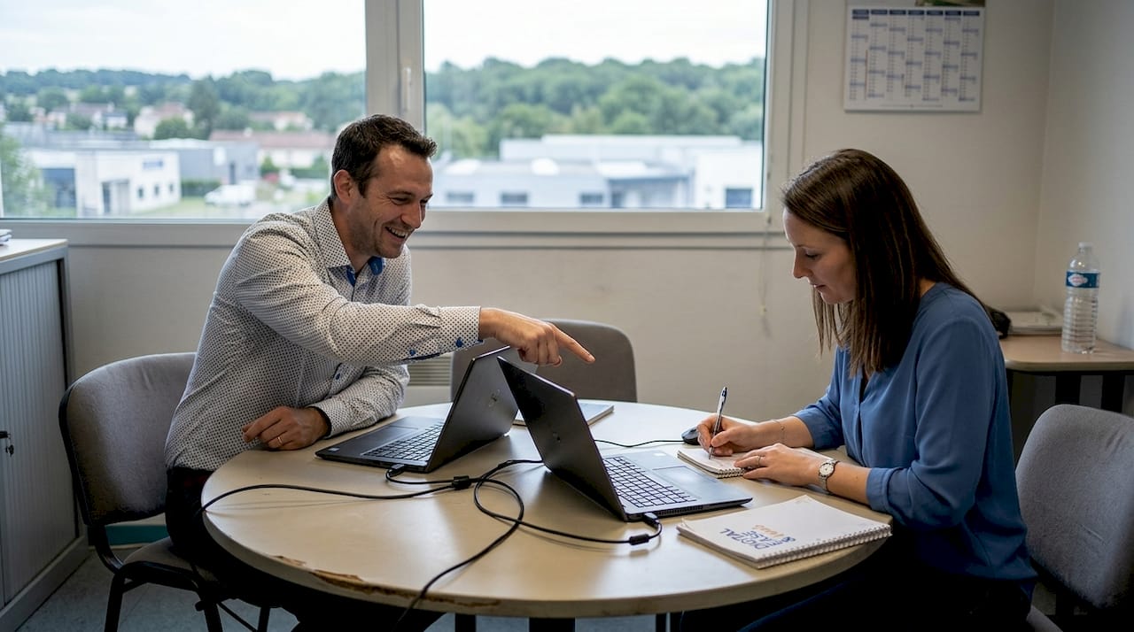 Une équipe de PME qui travaille main dans la main grâce à des solutions SaaS