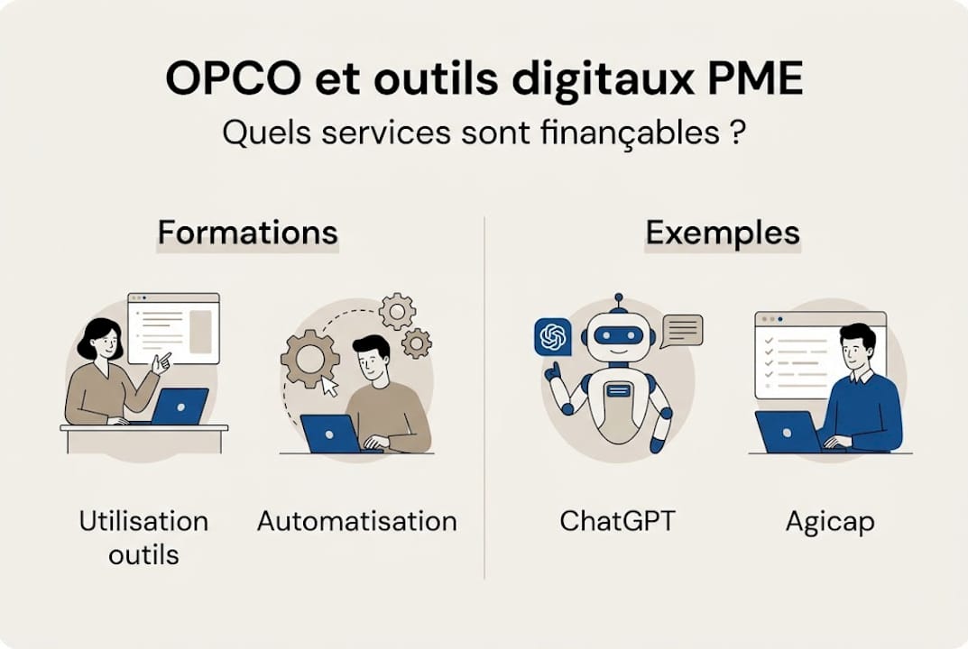 Infographie : comment les PME peuvent financer leurs outils digitaux grâce aux dispositifs OPCO