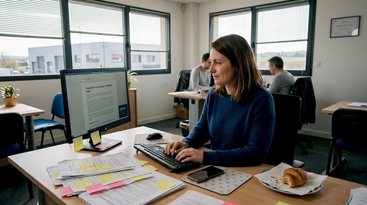 La création de contenus assistée par l’IA en open space au sein d’une PME