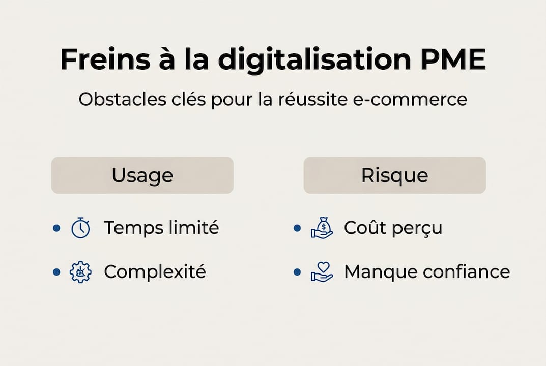 Infographie : les principaux freins à la digitalisation des PME