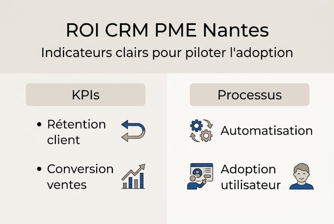 Infographie : Les indicateurs clés du ROI du CRM pour les PME nantaises