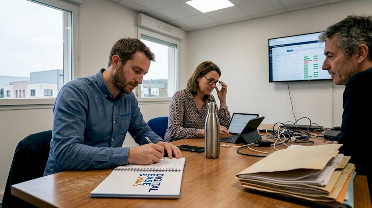 L’équipe d’une PME en pleine visioconférence