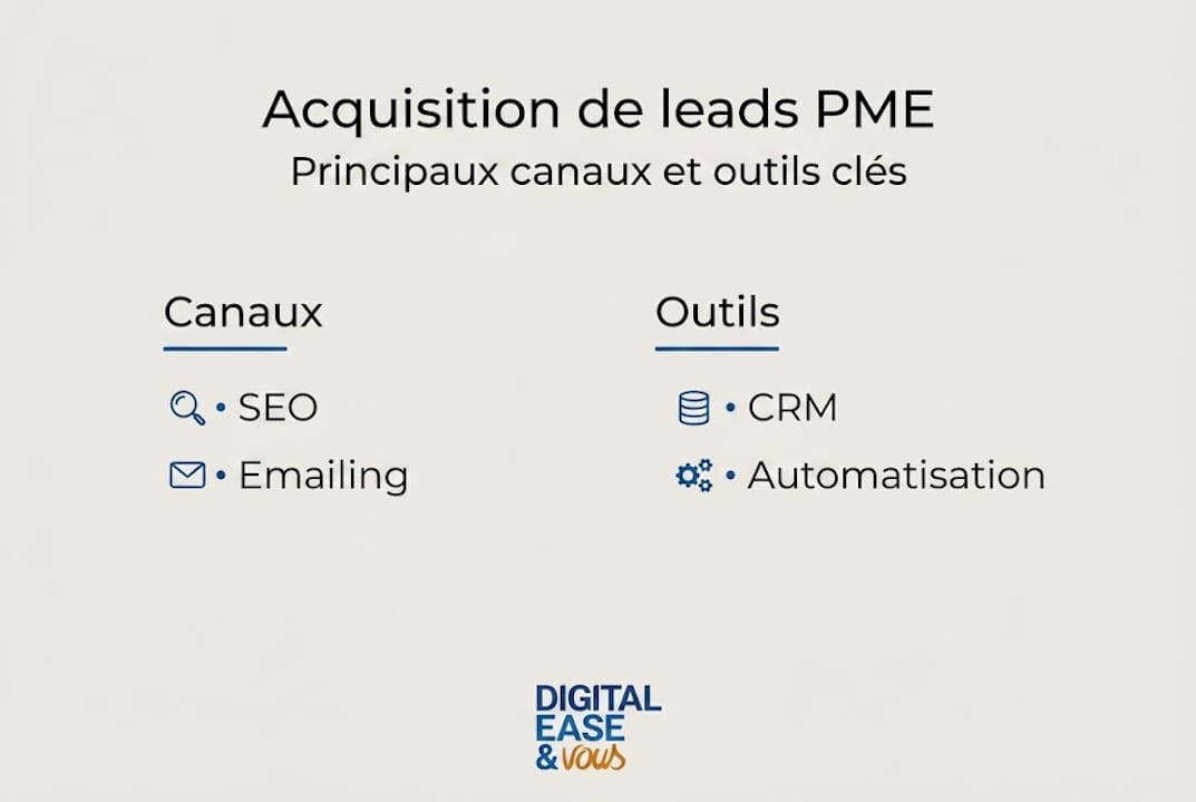 Infographie : comment les PME génèrent des leads – focus sur les canaux et outils clés