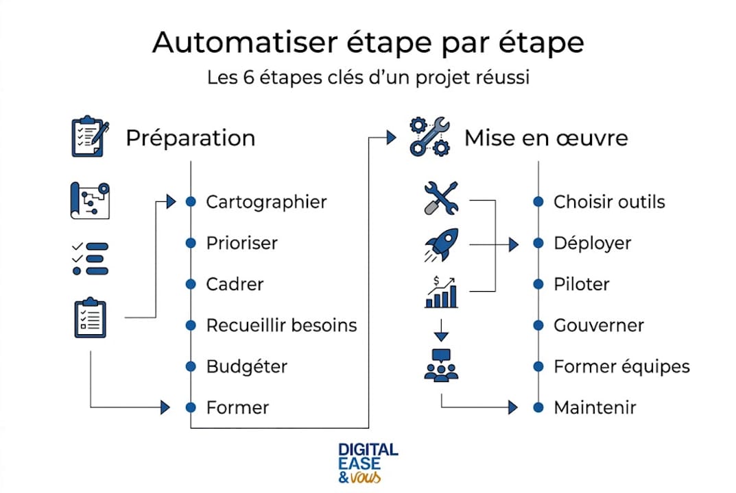 Infographie : les grandes étapes pour automatiser son entreprise