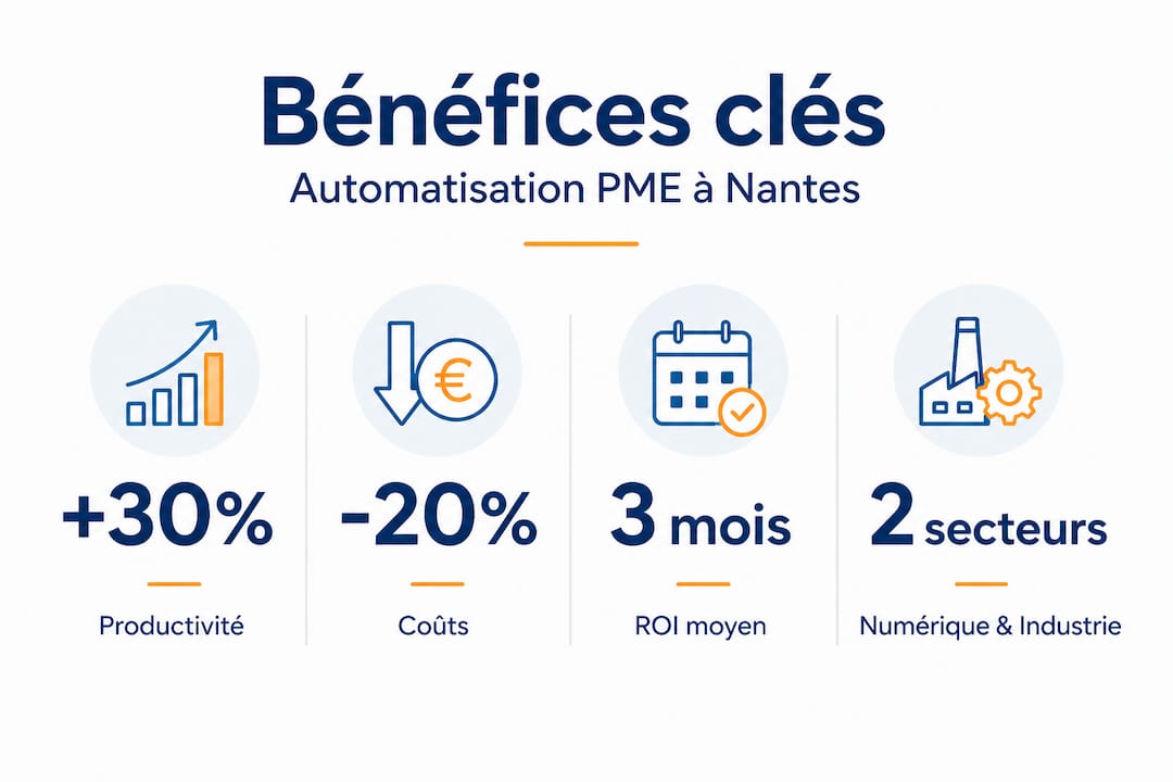 Automatiser les processus à Nantes : guide PME pour réussir 1 Infographie : les atouts de l’automatisation pour les PME nantaises