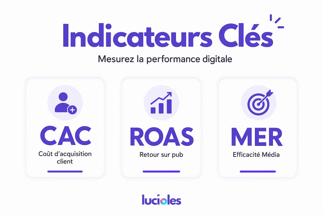 Stratégie d'acquisition digitale : guide pour dirigeants 1 Découvrez une infographie mettant en avant trois indicateurs clés pour mesurer la performance de votre acquisition digitale.