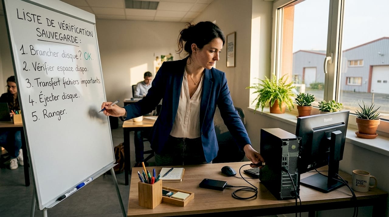 Checklist sécurité numérique pour dirigeants de PME 1 Le responsable administratif procède à la sauvegarde des données de l’entreprise.