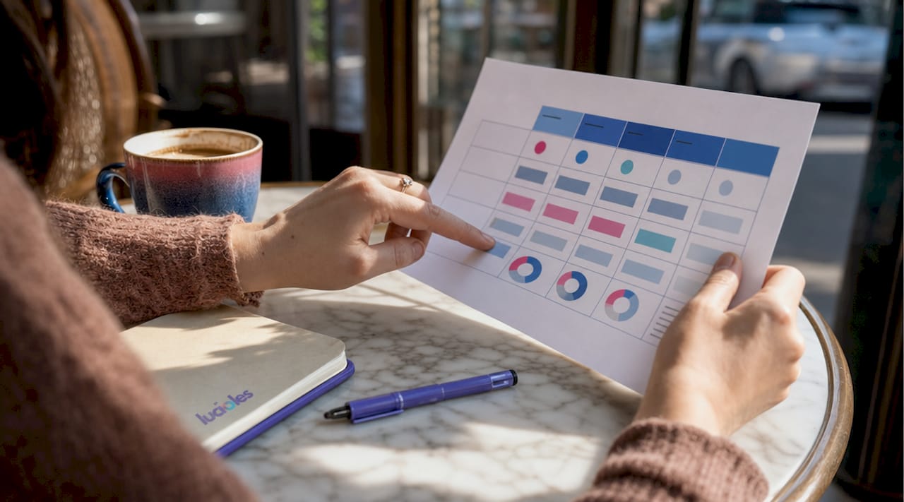 Automatisation marketing PME : définition et guide 2026 2 Des mains feuillettent un comparatif papier des solutions d’automatisation
