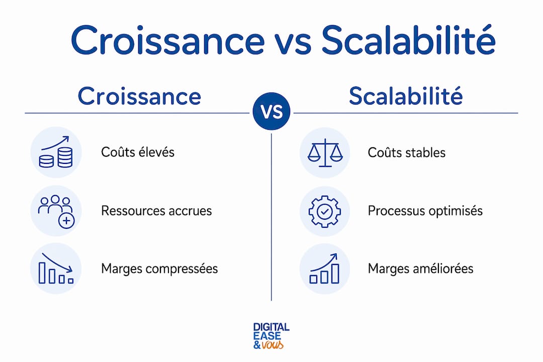 Infographie : croissance versus scalabilité, quels enjeux pour les PME ?