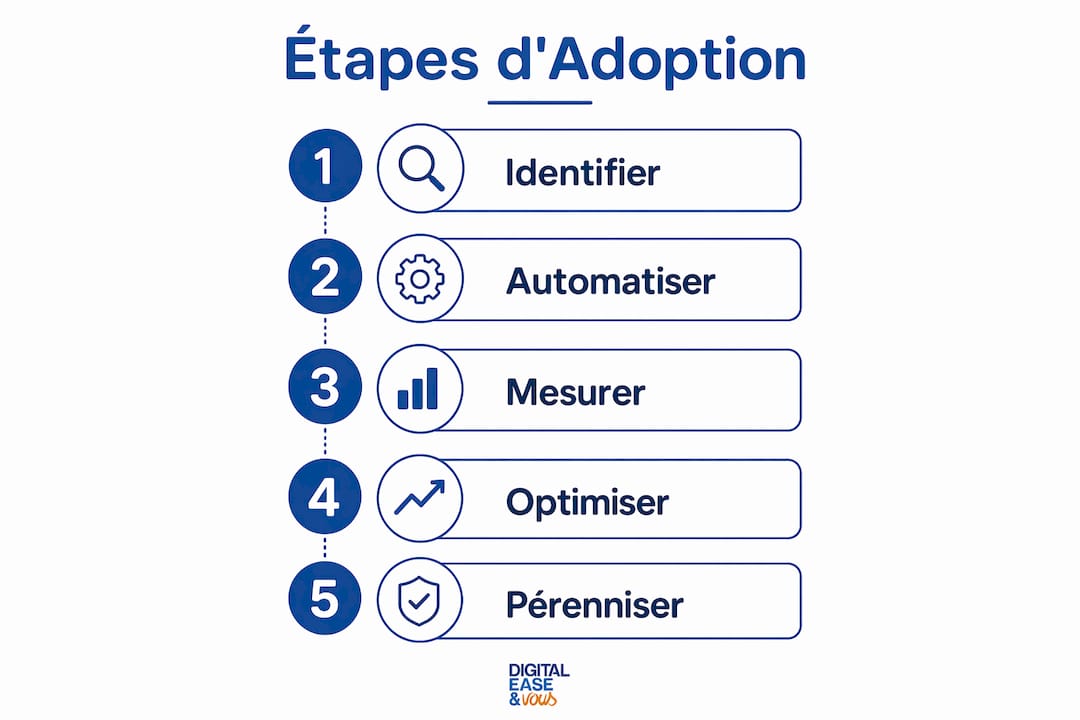 Infographie : les étapes clés pour réussir l’automatisation dans les PME