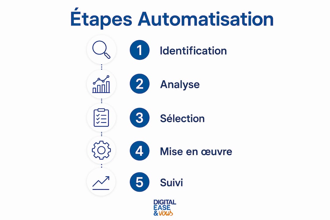 Découvrez en image les différentes étapes pour automatiser vos processus en entreprise, spécialement adaptées aux besoins des PME.