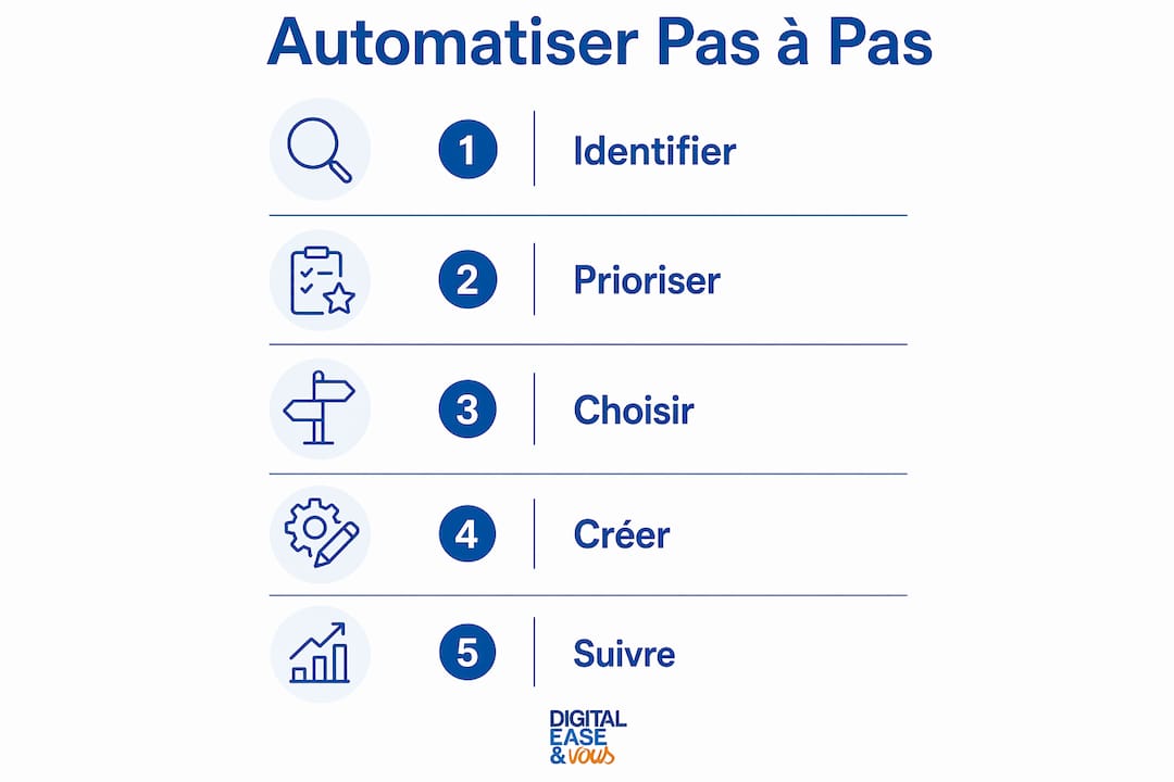 Infographie : les étapes clés pour automatiser les tâches dans une PME