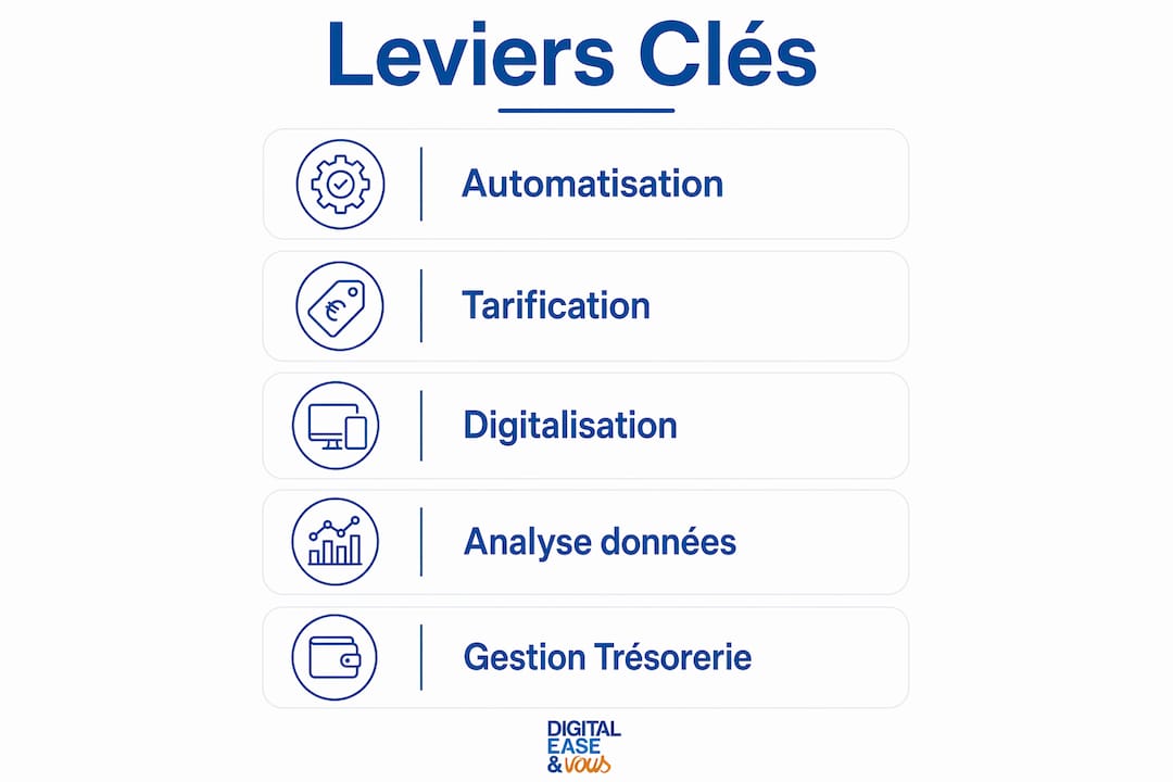 Visuel mettant en lumière les principaux leviers pour optimiser vos performances