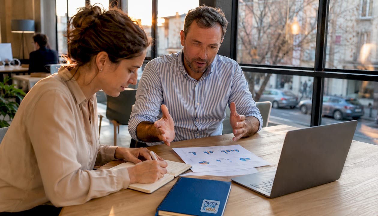 Des collaborateurs d’une PME se réunissent pour discuter de la mise en place d’un ERP et échanger sur ses avantages pour leur organisation.