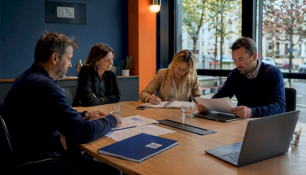 Séance de travail entre collègues au sein d’une petite entreprise locale