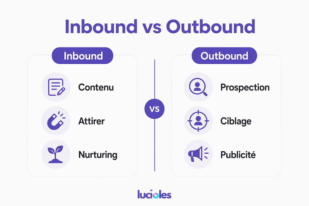 Infographie : le match entre marketing entrant et marketing sortant