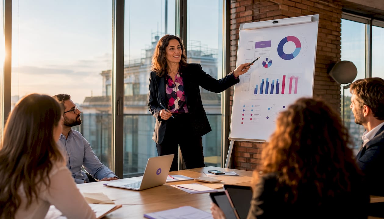 Une responsable présente le projet d’intégration du portail B2B