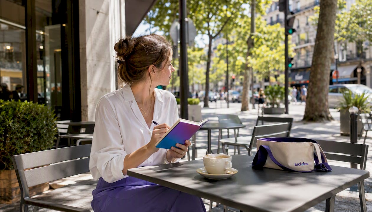 Développer de nouveaux canaux d'acquisition : plan 90 jours 2 Une femme qui accorde une attention particulière au choix des différents types de cafés et des offres disponibles.