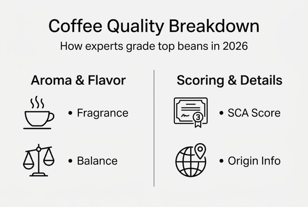 Infographic showing coffee quality grading basics