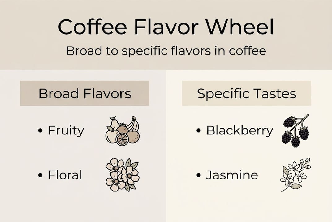 Infographic illustrates coffee flavor wheel categories