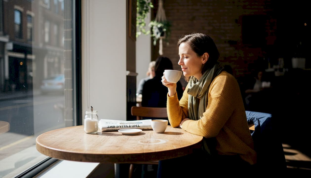 Woman tasting coffee for flavor differences