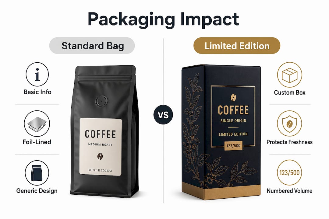 Comparison infographic of coffee packaging types