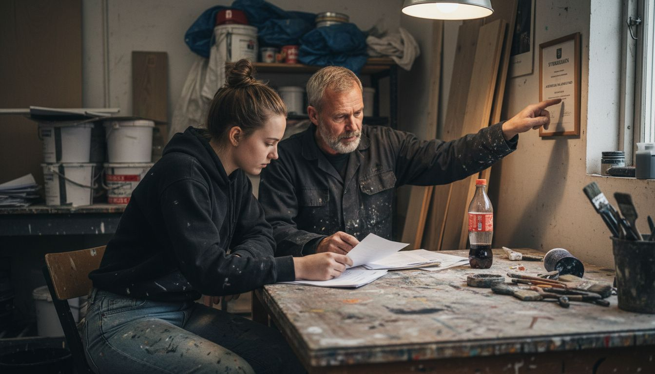 Malermester og lærling får udstedt certifikater