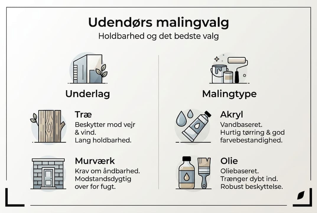 Oversigt: Udendørs maling – hvad påvirker holdbarheden?