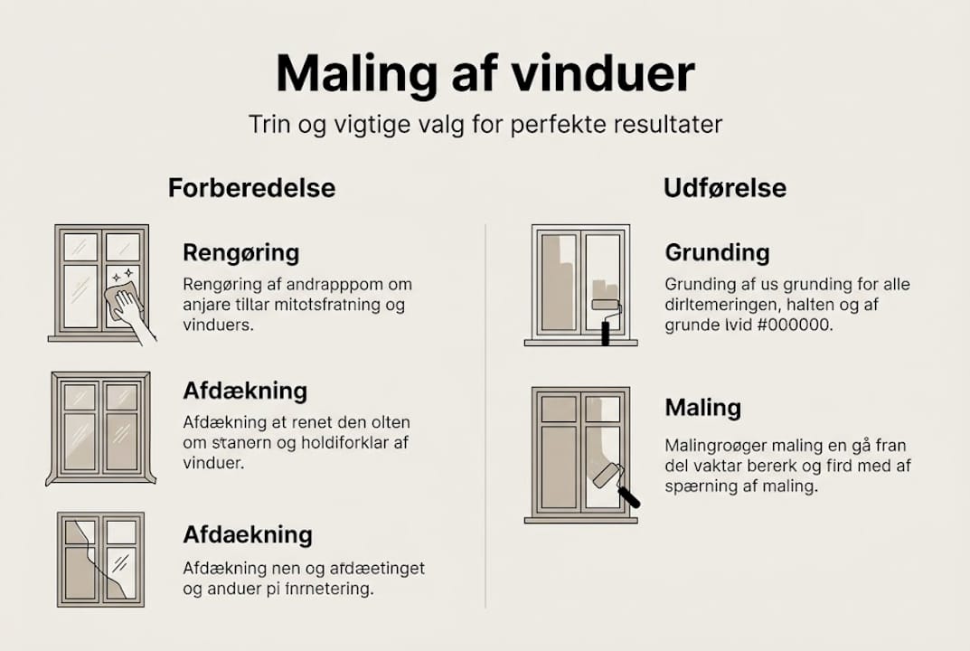Oversigt: Sådan maler du dine vinduer – trin for trin