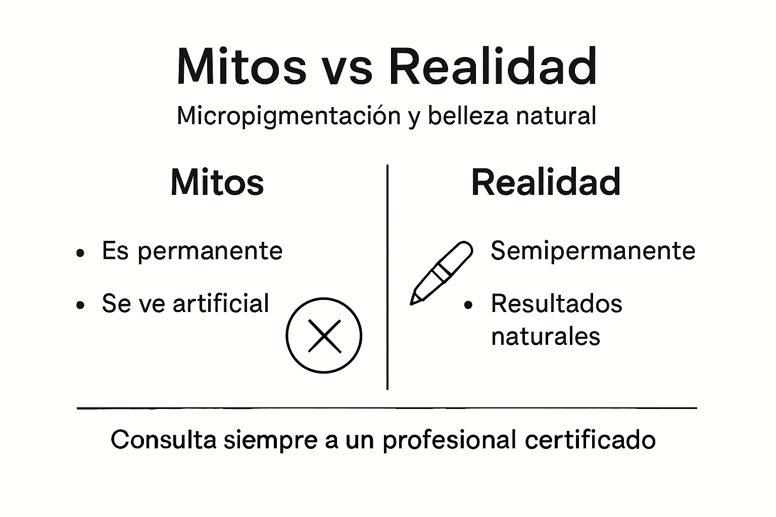 Infografía: desmontando mitos y verdades sobre la micropigmentación