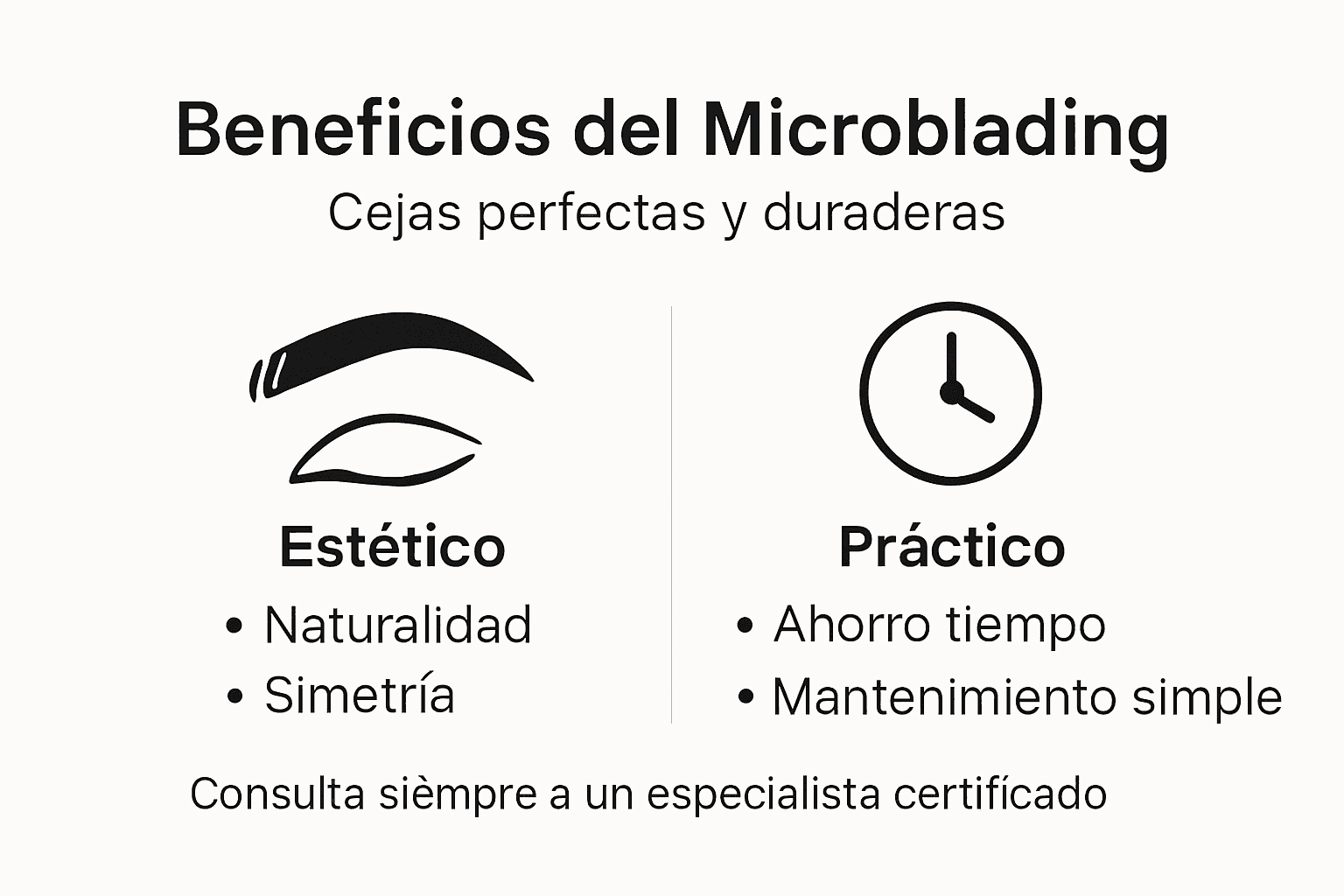 Infografía: Ventajas principales del microblading en tus cejas