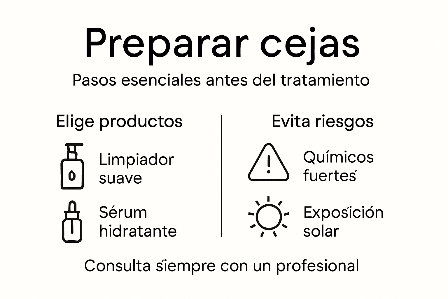 Guía visual con los pasos esenciales para lograr unas cejas perfectas