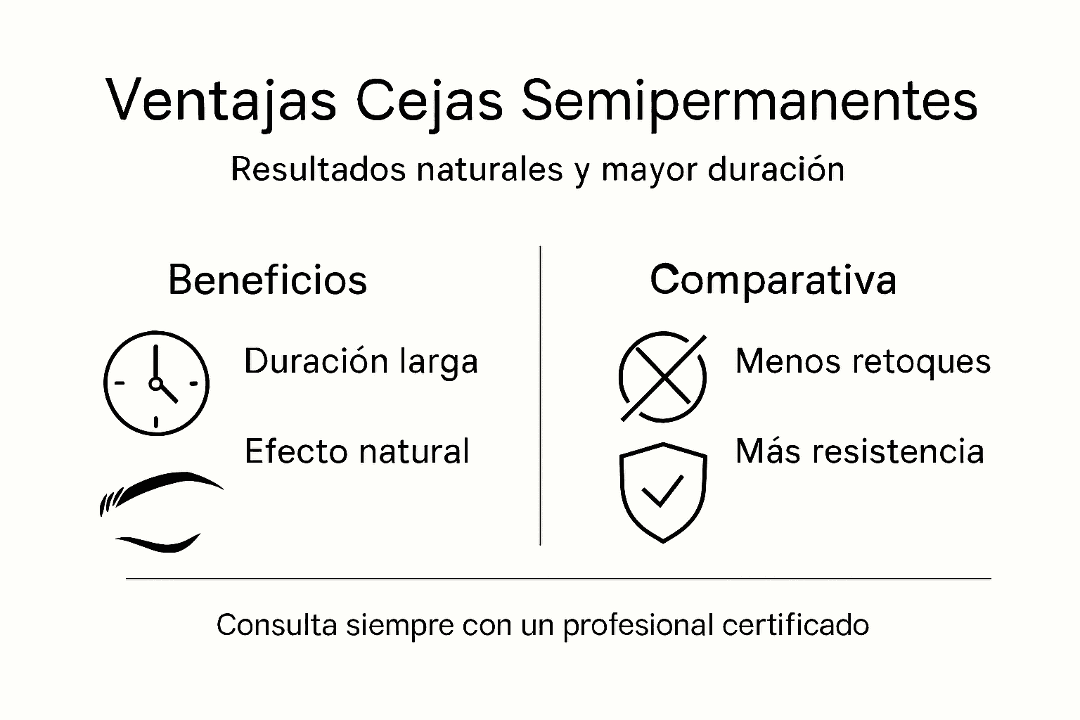 Infografía: razones para elegir cejas semipermanentes en lugar de maquillaje tradicional